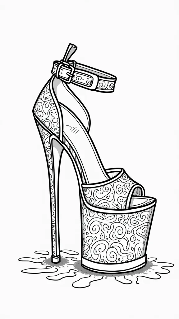 printable shoe coloring pages